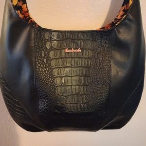 Homemade faux alligator skin purse, tote, bag,spacious,everyday, Christmas gift